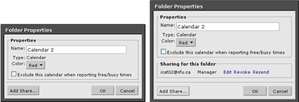 Edit Calendar Properties